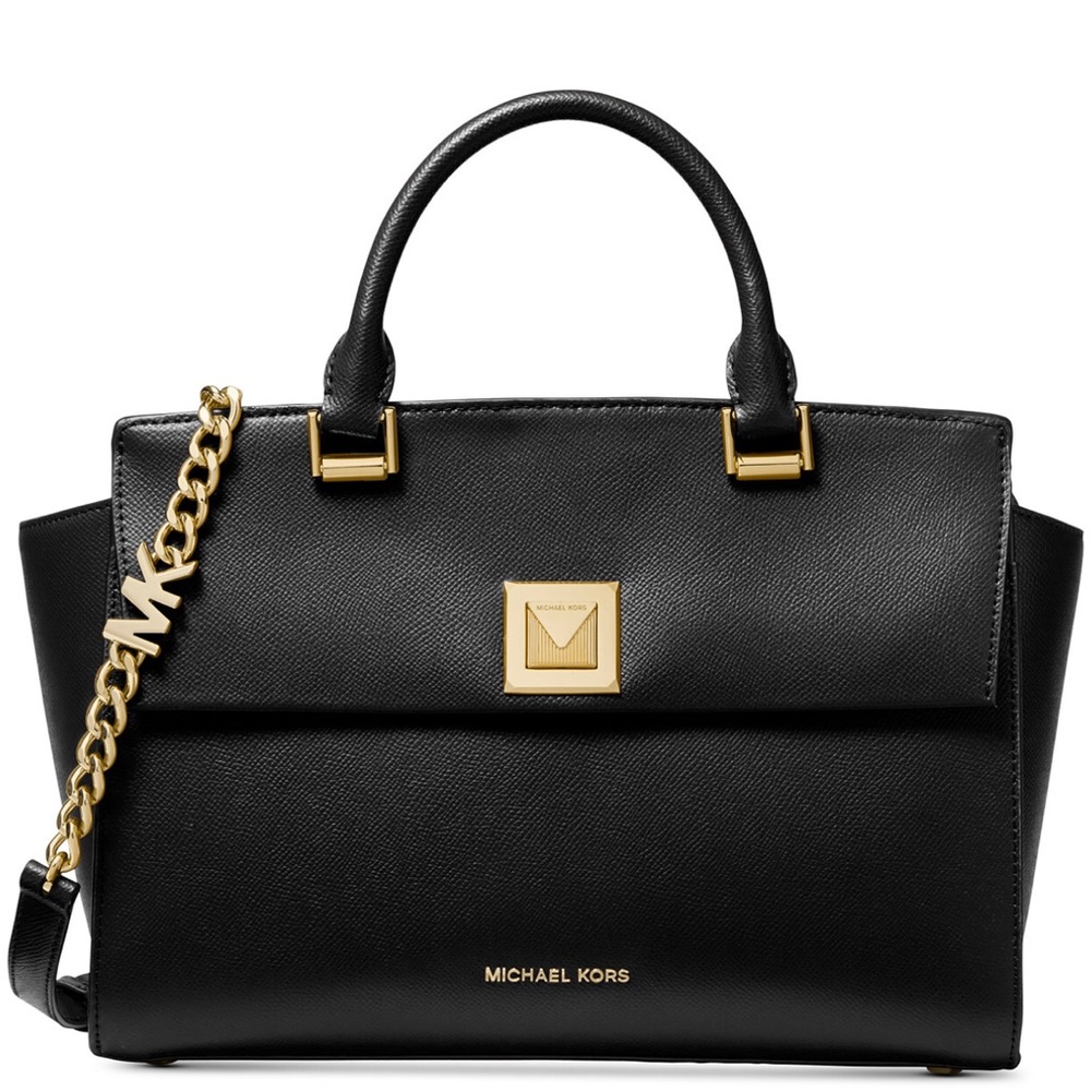 Michael Kors Sylvia Crossgrain leather top Zip bag